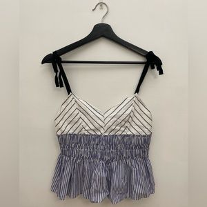 EXPRESS BLUE/WHITE STRAPY TOP *NWT